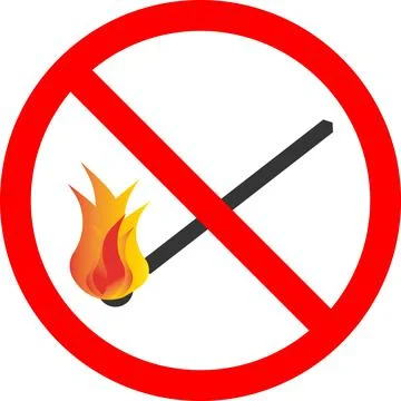 The ban on lighting a fire. Vector image. 스톡 일러스트