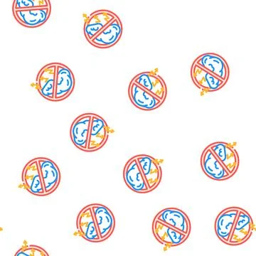 Ban negativity business ethics vector seamless pattern Illustrazione stock