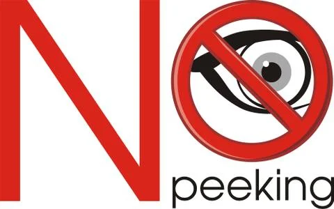 Ban peeking Stock Illustration