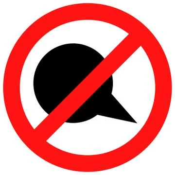 Ban speak icon Stock Illustration
