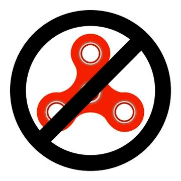 Ban spiner icon Stock Illustration