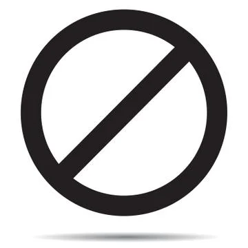 Ban symbol template Stock Illustration