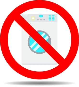 Ban wash machine Stock Illustration