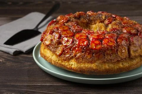Banada cake on the table. Stock Photos