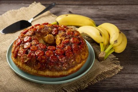 Banada cake on the table. Stock Photos