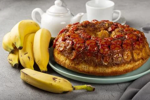 Banada cake on the table. Stock Photos