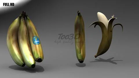 banana bunch banan 3d model