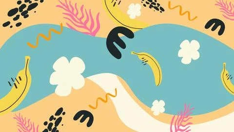 Banana abstract background Stock Illustration