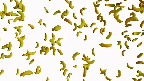 Banana animation for background Stock Footage 124230287