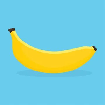 Banana on blue background Stock Illustration