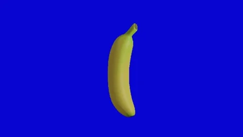 Banana on blue screen background Vidéo 330660952