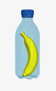Banana in bottle Stock Illustration