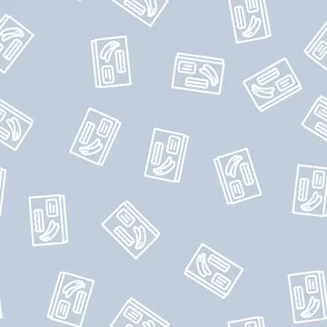 Banana box packing line vector seamless pattern Stock Illustration