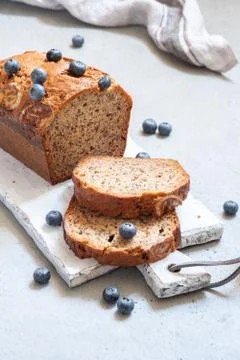 Banana bread loaf Stock Photos