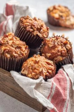 Banana Bread Nut Muffins Fotos Stock