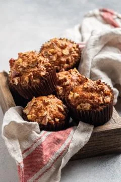 Banana Bread Nut Muffins Stock Photos