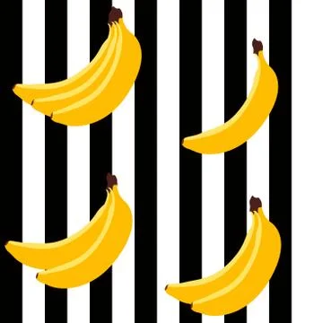 Banana bright geometric pattern Stockillustratie
