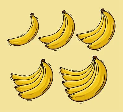 Banana bunch Stock Illustration