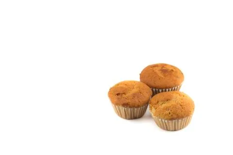 Banana cake isolate on white background Stock Photos