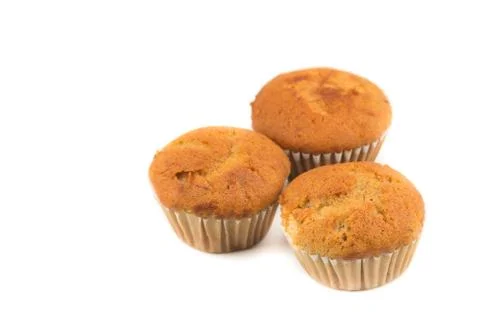 Banana cake isolate on white background Stock Photos