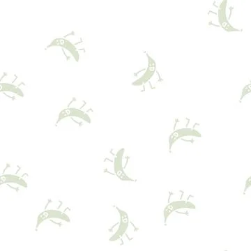 Banana character glyph seamless pattern 스톡 일러스트