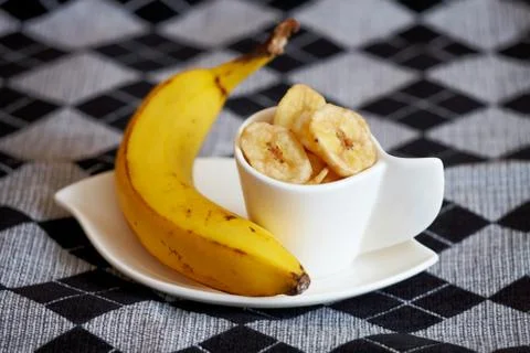 Banana chips Stock Photos