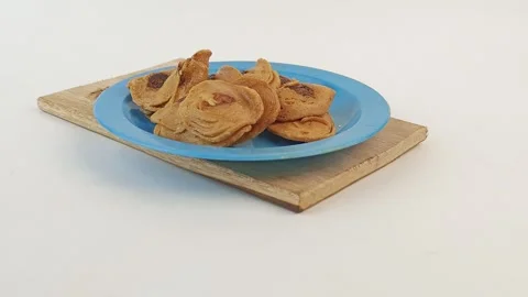 Banana chips snack Stock Footage 322594315