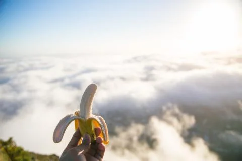 Banana in the clouds Foto stock
