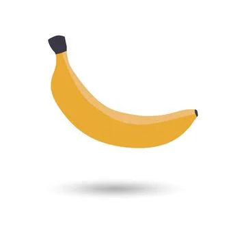 Banana colored icon vector isolated on white background Stock Illustration