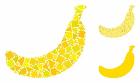 Banana Composition Icon of Bumpy Elements Stockillustratie