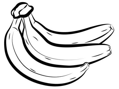 Banana drawing Stock Illustration