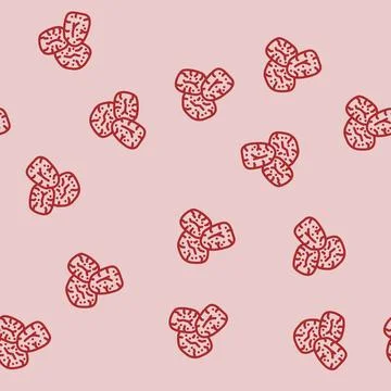 Banana dried fruit line vector seamless pattern Stock Illustration