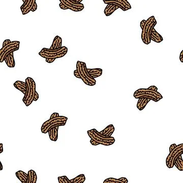 Banana dried fruit vector seamless pattern 스톡 일러스트