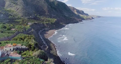 Banana fields, next to the ocean, Tenerife Stock Footage 119106830