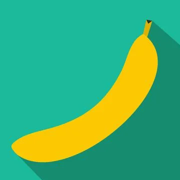 Banana flat icon Stock Illustration