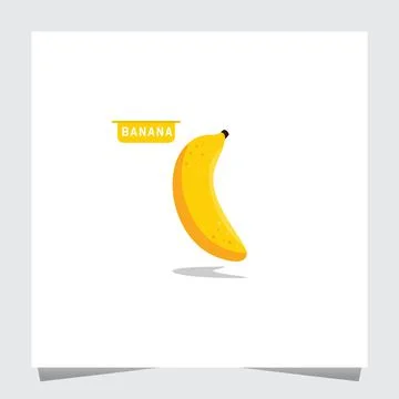 Banana Flat Logo Template. Icon Stock Illustration