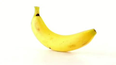 Banana front view Stock Footage