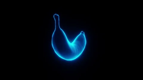 Banana Fruit 3D visualization in 4K Hologram Sci Fi Stock Footage 124819464