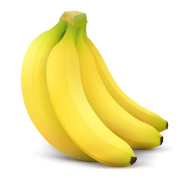 Banana fruit close up Stock Illustration