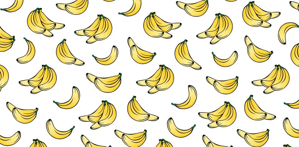 Banana fruit pattern Stock Illustration