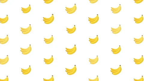 Banana Fruit Pattern Seamless Looping Motion Background Stock Footage 339431155