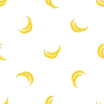Banana fruit pattern seamless vector Illustrazione stock