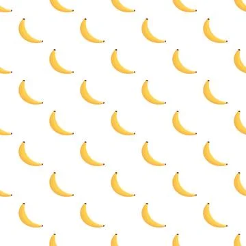 Banana fruit seamless pattern creating a healthy food background Stock Illustration