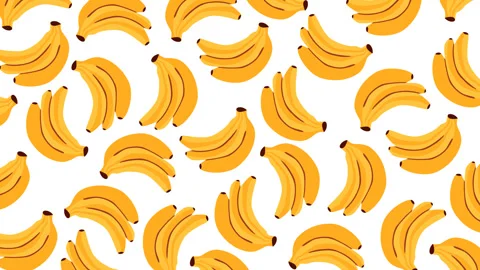 Banana Fruit Seamless Pattern Motion Graphic Background Video stock 346257294