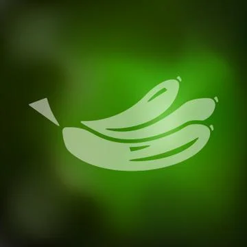 Banana icon on blurred background Stock Illustration