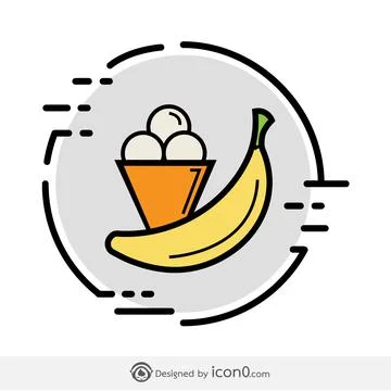 Banana icon Illustrazione stock