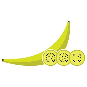 Banana icon vector Stock Illustration