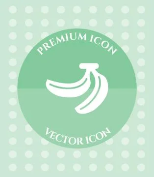 Banana Icon for Web, Applications, Software &amp; Graphic Designs. Stock Illustration