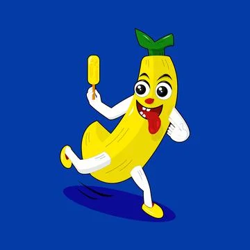 Banana ilustrattion vector Stock Illustration
