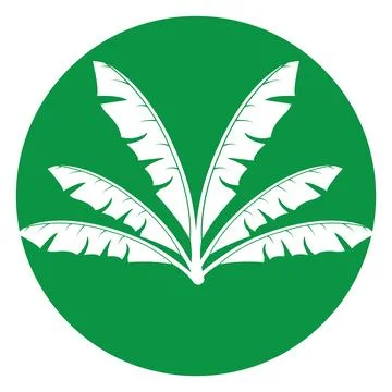 Banana leaf design Stock Illustration